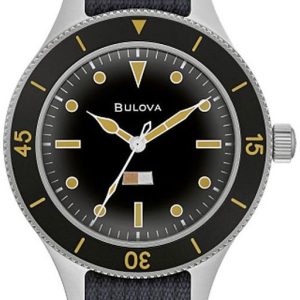 Bulova Herrklocka 98A266 Classic Svart/Textil ⌀41 mm