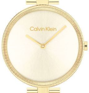 Calvin Klein Damklocka 25100014 Gleam Champagnefärgad/Gulguldtonat
