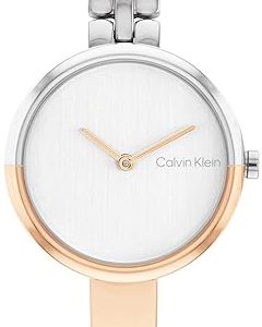 Calvin Klein Damklocka 25200281 Bangled Vit/Roséguldstonat stål