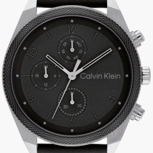 Calvin Klein Herrklocka 25200364 Impact Svart/Läder Ø44 mm