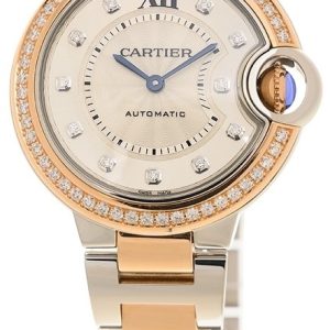 Cartier Damklocka W3BB0023 Ballon Bleu De Silverfärgad/18 karat