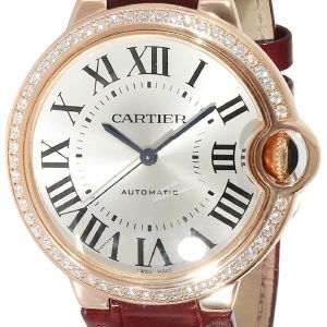 Cartier Damklocka WJBB0034 Ballon Bleu Silverfärgad/Läder Ø36 mm