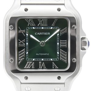 Cartier Damklocka WSSA0061 Santos de Grön/Stål Ø35 mm