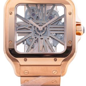 Cartier Herrklocka WHSA0016 Santos De Skelettskuren/18 karat roséguld