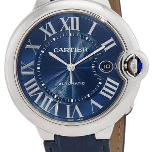 Cartier Herrklocka WSBB0027 Ballon Bleu De Blå/Läder Ø42 mm