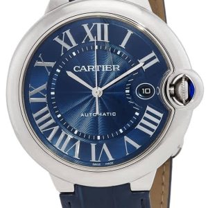 Cartier Herrklocka WSBB0027 Ballon Bleu De Blå/Läder Ø42 mm