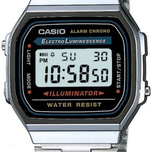 Casio Herrklocka A168WA-1YES Collection LCD/Stål 38.6x36.3 mm