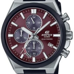 Casio Herrklocka EFS-S630BL-5AVUEF Edifice Röd/Läder ⌀44 mm