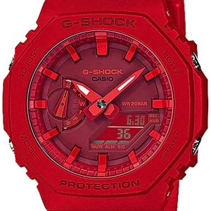 Casio Herrklocka GA-2100-4AER G-Shock Röd/Resinplast ⌀45.4 mm