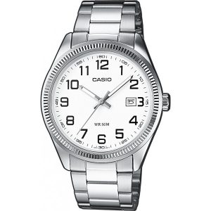 Casio Herrklocka MTP-1302PD-7BVEF Collection Vit/Stål ⌀44 mm