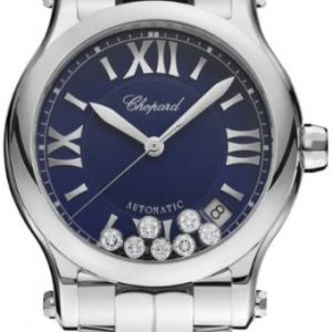 Chopard Damklocka 278559-3009 Happy Sport Blå/Stål ⌀36 mm