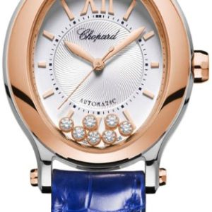 Chopard Damklocka 278602-6001 Happy Sport Silverfärgad/Läder ⌀29 mm