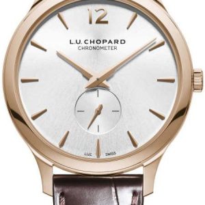 Chopard Herrklocka 161948-5001 L.U.C Silverfärgad/Läder Ø40 mm