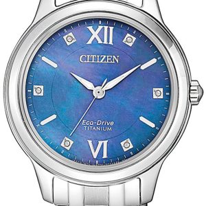 Citizen Damklocka EM0720-85N Eco Drive 180 Blå/Titan ⌀30 mm