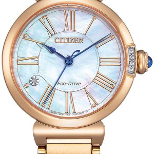 Citizen Damklocka EM1063-89D Classic Blå/Roséguldstonat stål ⌀30