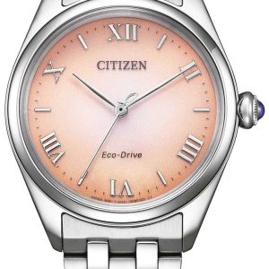 Citizen Damklocka EM1140-80X Eco Drive Röd/Stål ⌀33 mm