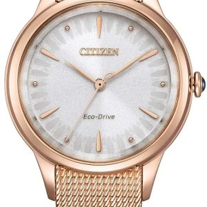 Citizen Damklocka EM1153-88A Eco Drive Silverfärgad/Roséguldstonat