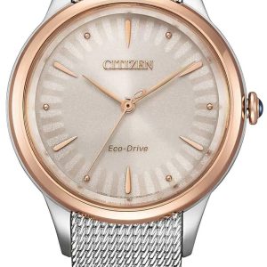 Citizen Damklocka EM1156-80X Eco Drive Champagnefärgad/Stål ⌀32 mm
