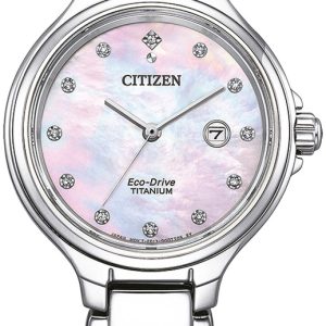 Citizen Damklocka EW2680-84Y Eco Drive Vit/Titan ⌀31 mm