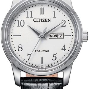 Citizen Damklocka EW3260-17AE Eco Drive Vit/Läder ⌀31 mm