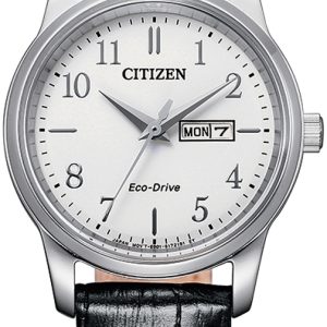 Citizen Damklocka EW3260-17AE Eco Drive Vit/Läder ⌀31 mm