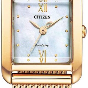 Citizen Damklocka EW5593-64D Eco Drive Vit/Roséguldstonat stål ⌀22