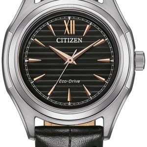Citizen Damklocka FE2110-14E Eco Drive Svart/Läder ⌀32 mm