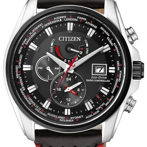 Citizen Herrklocka AT9036-08E Radio Controlled Svart/Läder ⌀44 mm