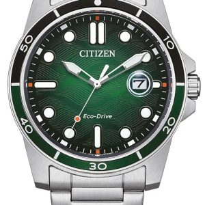Citizen Herrklocka AW1811-82X Eco Drive Grön/Stål ⌀41.5 mm