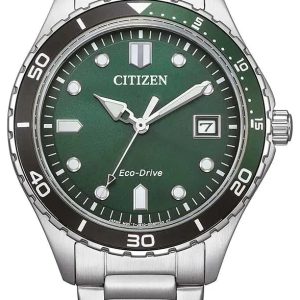 Citizen Herrklocka AW1828-80X Eco Drive Grön/Stål ⌀36.8 mm
