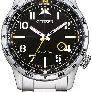 Citizen Herrklocka BM7550-87E Aviator Svart/Stål ⌀43 mm