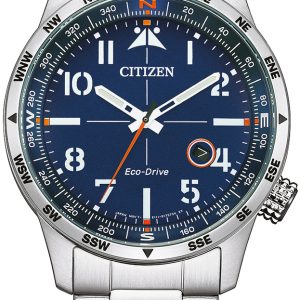 Citizen Herrklocka BM7550-87L Aviator Blå/Stål ⌀43 mm