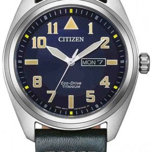 Citizen Herrklocka BM8560-45LE Eco Drive Blå/Läder ⌀42 mm