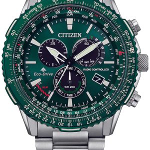 Citizen Herrklocka CB5004-59W Eco Drive Grön/Stål ⌀45 mm