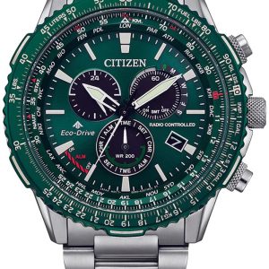 Citizen Herrklocka CB5004-59W Eco Drive Grön/Stål ⌀45 mm