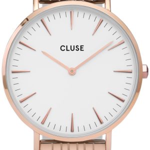 Cluse Damklocka CW0101201024 La Boheme Vit/Roséguldstonat stål ⌀38