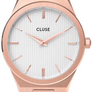 Cluse Damklocka CW0101210001 Vit/Roséguldstonat stål ⌀33 mm