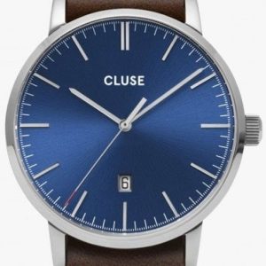 Cluse Damklocka CW0101501008 Aravis Blå/Läder ⌀40 mm