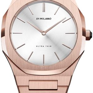 D1 Milano Damklocka UTBL09 Ultra Thin Silverfärgad/Roséguldstonat