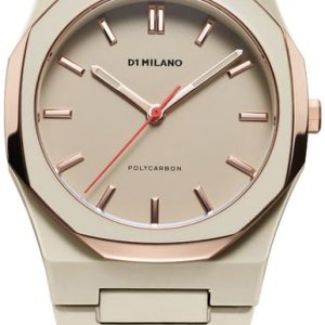 D1 Milano Herrklocka PCBJ36 Taupe Beige/Resinplast Ø40.5 mm