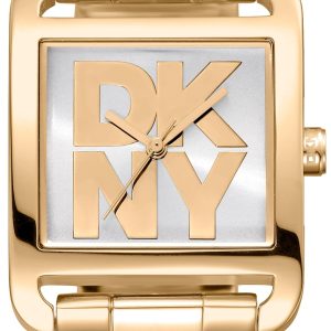 DKNY Damklocka DK1L001M0045 City Maxi Silverfärgad/Guldtonat stål