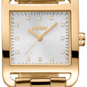 DKNY Damklocka DK1L004M0055 City Midi Silverfärgad/Guldtonat stål