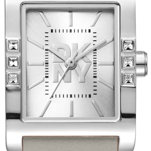 DKNY Damklocka DK1L008L0015 Westside Glitz Silverfärgad/Läder 30x22
