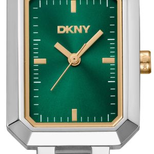 DKNY Damklocka DK1L009M0025 Uptown Midi Grön/Guldtonat stål 35x22 mm