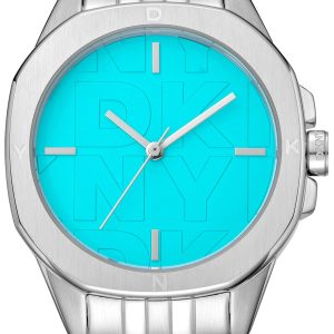 DKNY Damklocka DK1L012M0045 Brooklyn Midi Turkos/Stål ⌀34 mm