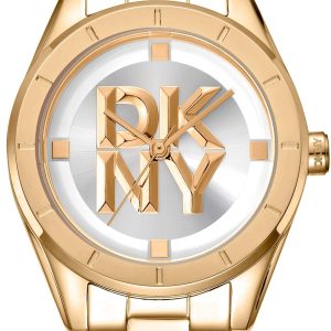 DKNY Damklocka DK1L016M0065 Chambers Midi Silverfärgad/Guldtonat