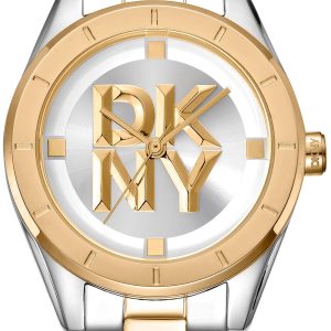 DKNY Damklocka DK1L016M0085 Chambers Midi Silverfärgad/Guldtonat
