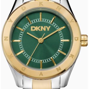 DKNY Damklocka DK1L018M0065 Chambers Sport Grön/Guldtonat stål Ø30