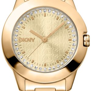 DKNY Damklocka DK1L021M0055 Park Ave Logo Guldtonad/Guldtonat stål