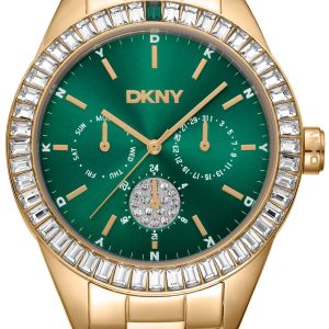 DKNY Damklocka DK1L027M0055 Nolita Multi Glitz Grön/Guldtonat stål